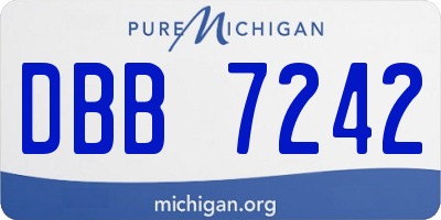 MI license plate DBB7242