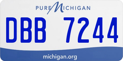 MI license plate DBB7244