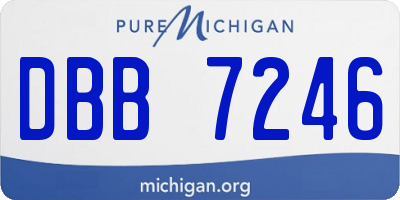 MI license plate DBB7246