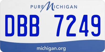 MI license plate DBB7249