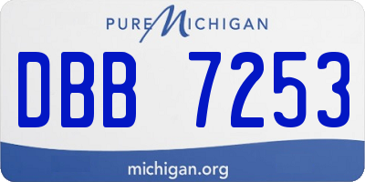 MI license plate DBB7253