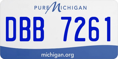 MI license plate DBB7261
