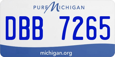 MI license plate DBB7265