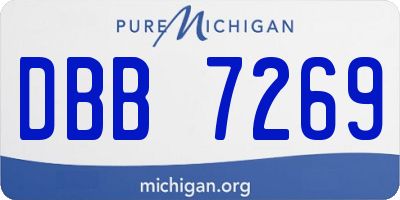 MI license plate DBB7269