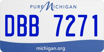 MI license plate DBB7271