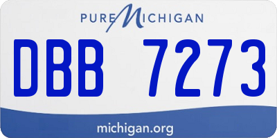 MI license plate DBB7273