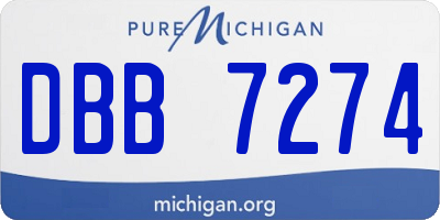 MI license plate DBB7274