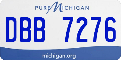 MI license plate DBB7276