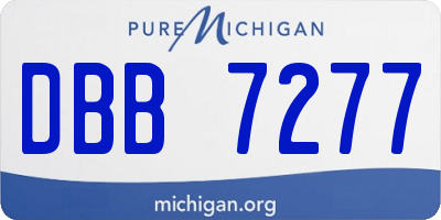 MI license plate DBB7277