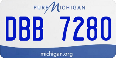 MI license plate DBB7280