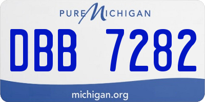 MI license plate DBB7282