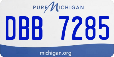 MI license plate DBB7285