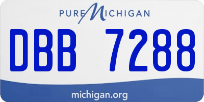 MI license plate DBB7288