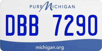 MI license plate DBB7290