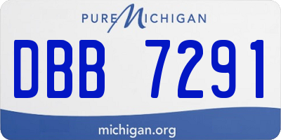 MI license plate DBB7291