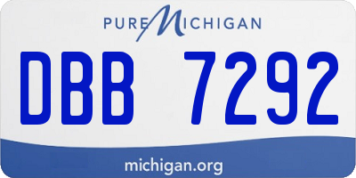 MI license plate DBB7292