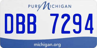 MI license plate DBB7294