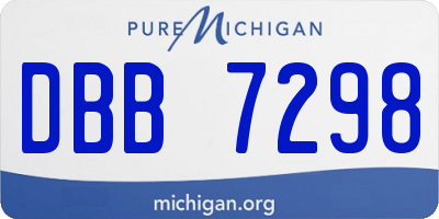 MI license plate DBB7298