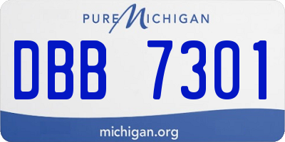 MI license plate DBB7301