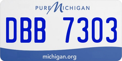 MI license plate DBB7303