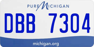 MI license plate DBB7304