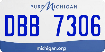 MI license plate DBB7306