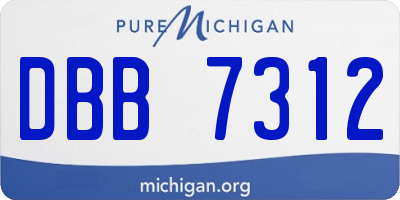 MI license plate DBB7312