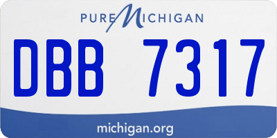MI license plate DBB7317