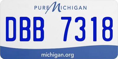 MI license plate DBB7318