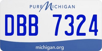 MI license plate DBB7324