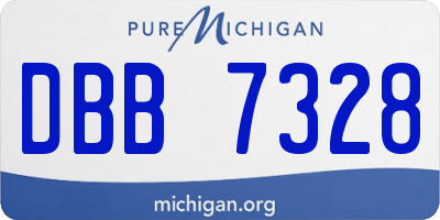 MI license plate DBB7328