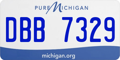 MI license plate DBB7329