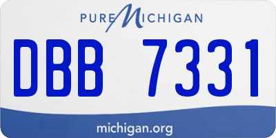 MI license plate DBB7331