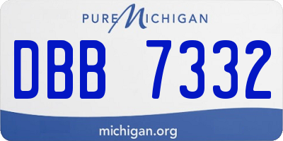 MI license plate DBB7332