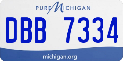 MI license plate DBB7334