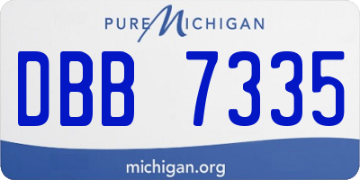 MI license plate DBB7335