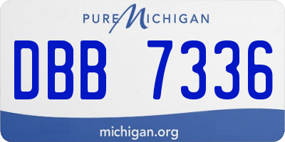 MI license plate DBB7336
