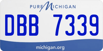 MI license plate DBB7339