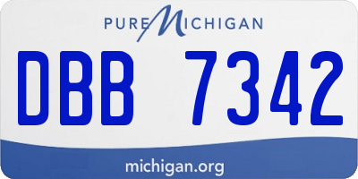 MI license plate DBB7342