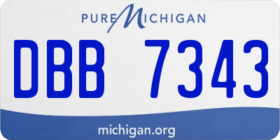 MI license plate DBB7343