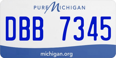 MI license plate DBB7345