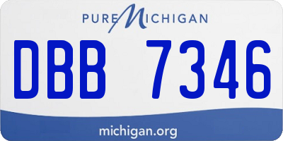 MI license plate DBB7346