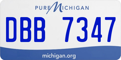 MI license plate DBB7347
