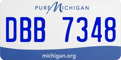 MI license plate DBB7348