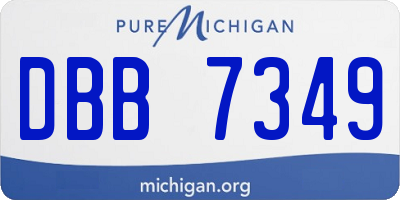 MI license plate DBB7349