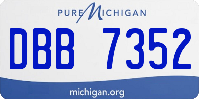 MI license plate DBB7352