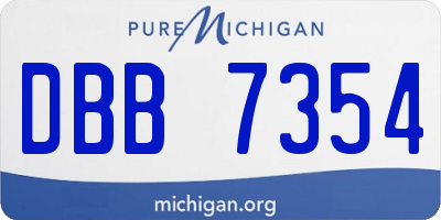 MI license plate DBB7354