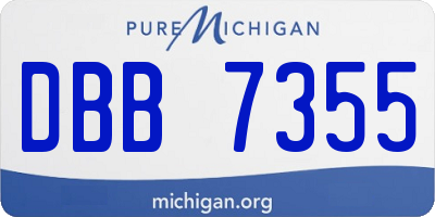 MI license plate DBB7355