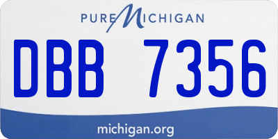 MI license plate DBB7356