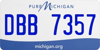 MI license plate DBB7357